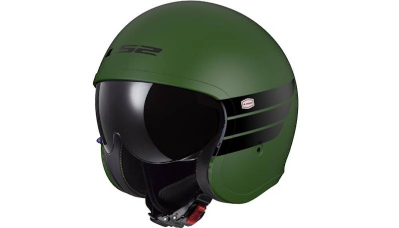 LS2 Jethelm OF599 Spitfire II XXL Grün / Schwarz Retro von LS2