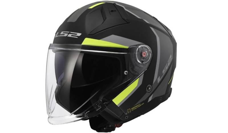LS2 Jethelm OF603 Infinity II XL Schwarz / Neongelb / Grau Matt Focus von LS2