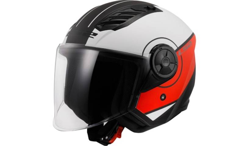 LS2 Jethelm OF616 Airflow II L Rot / Weiß Cover von LS2