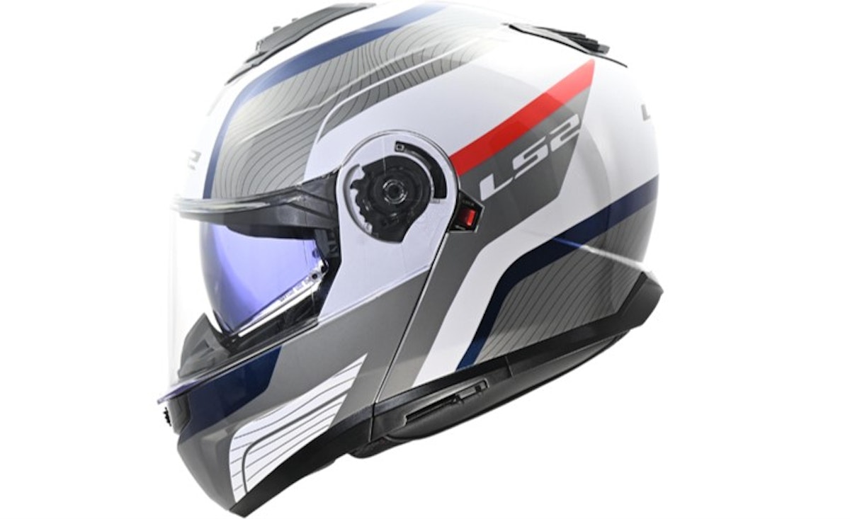 LS2 Klapphelm FF908 Strobe II L Weiß / Blau / Rot Monza LS2 Klapphelm FF908 Strobe II L Weiß / Blau / Rot Monza von LS2