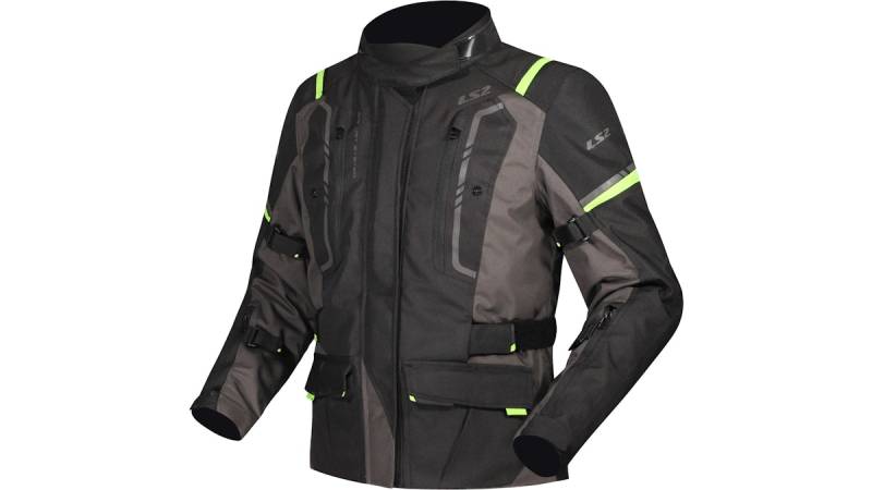 LS2 Narvik Jacke Schwarz / Grau / Neongelb Damen Gr.l von LS2
