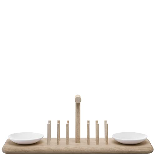 LSA Dine DI59 Toastständer, Eiche, 42 x 13,5 cm, handgefertigt, Porzellan, handgehobeltes Holz, 1 Stück von LSA International