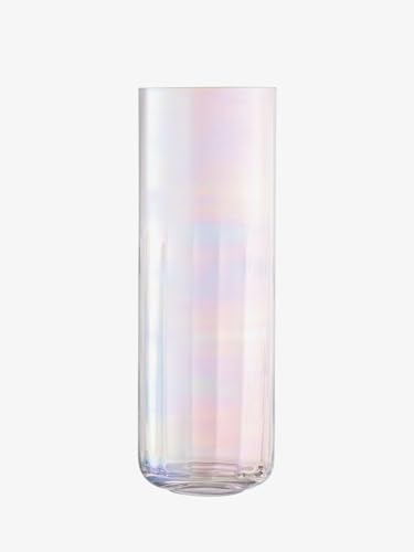 PE38 Laterne/Vase, Perlmutt 38,5 cm, handgefertigt, Glas von LSA International