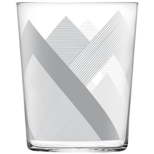 LSA Peaks Trinkglas, 560 ml, Graphit, 4 Stück, mundgeblasenes und handgefertigtes Glas, PK04 von LSA International