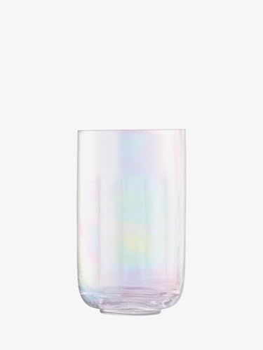 Perlenlaterne/Vase, 18,5 cm, Perlmutt | 1 Stück, handgefertigtes Glas, PE36 von LSA International