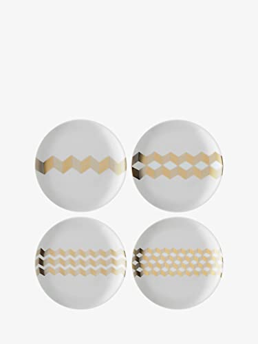 LSA InternationalChevron Teaplate Kuchenteller 16cm Gold Sortiert x 4 von LSA