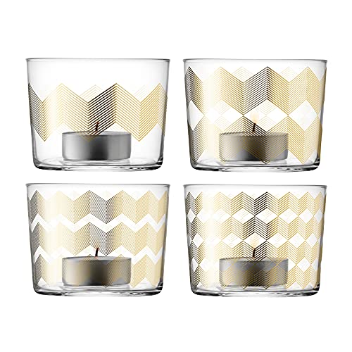 LSA International Chevron Teelichthalter H6cm Gold Sortiert x 4 LSA International Chevron Teelichthalter H6cm Gold Sortiert x 4 von LSA