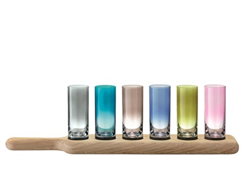 LSA International Paddle Wodka Set & Unterteil Aus Eiche L40cm Farblich Sortiert * von LSA