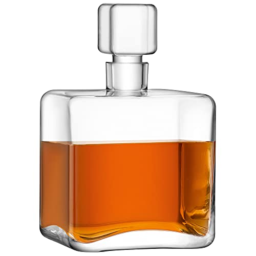 LSA Cask KC04 Whisky-Dekanter, quadratisch, 1 Liter, transparent, 1 Stück, mundgeblasenes und handgefertigtes Glas von LSA International