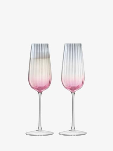 LSA Dusk Sektflöten 250ml Rosa/Grau x 2 von LSA International