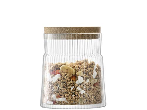 LSA International Gio Line Behälter & Korkstopfen H17.5cm Klar von LSA