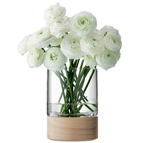 LSA Lotta Vase/Windlicht & Unterteil Aus Esche H18cm Klar * von LSA International