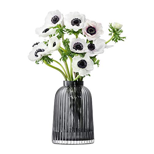 LSA Pleat Vase H20cm Grau von LSA International