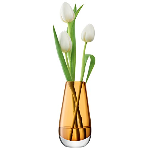 LSA International Flower Colour Einblütler H14cm Bernstein, Amber/Orange von LSA