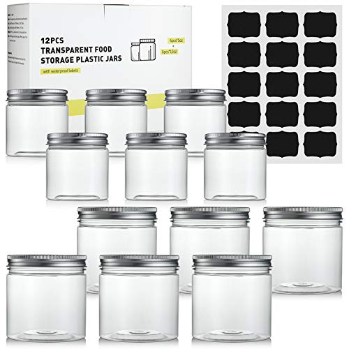 12 Stück Vorratsdosen Set, Vorratsgläser Einmachgläser Set mit Deckel, Luftdicht Behälter aus Kunststoff BPA Frei für Küche zu Hause Lebensmittel Spice Cosmetic Slime 12 Stück Vorratsdosen Set, Vorratsgläser Einmachgläser Set mit Deckel, Luftdicht Behälter aus Kunststoff BPA Frei für Küche zu Hause Lebensmittel Spice Cosmetic Slime von LSAIFATER