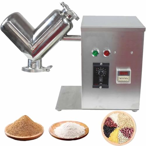 400-W-Pulvermischer,2 L Edelstahl Partikelmischer,Getreide,Kräuter,Pigmentpulver,V-Form Multifunktionales Labormischgerät,Gut mischen,Einstellbare Geschwindigkeit und Zeitfunktion von LSBHPPD