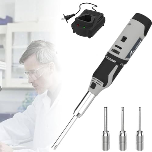 Handgehaltener Hochgeschwindigkeitshomogenisator,Dispergier-Emulgiermischer Für Labors,6 Geschwindigkeitsstufen Von 5.000 Bis 35.000 U/Min,10-Mm-Sonde Für Proben Von 0,5–250 Ml,Charge-10mm+8mm von LSBHPPD