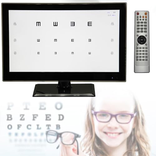 Sehschärfe-Sehtafeln 18,5/21,5 Zoll, Digitale Sehschärfetafel, Lcd-Projektor Für Elektronische Optometrie-Tester Mit Mehreren Visuellen Zielen, 1-6 M Entfernung Einstellbar,18.5"Screen von LSBHPPD