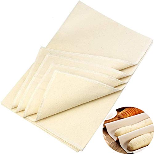 Premium Bäckerleinen 36x45cm - Teigtuch aus 100% unbehandelten Natur Leinen - Leinentuch zum Backen - Backleinen, Teigtuch, Strudeltuch von LSCAG