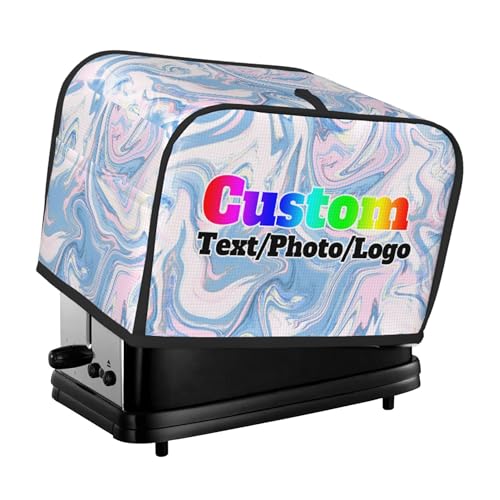 LSDINDF Personalisierte 2 Slices Toaster Decorative Cover, Bedruckte Toaster-Abdeckung, gestalten Sie Ihren Foto-Logo-Text, waschbare Staubabdeckung und oberen Griff für die Heimküche. von LSDINDF