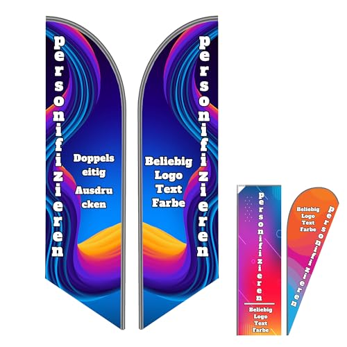 LSDINDF Personalisierte Teardrop Feder Flaggen, Benutzerdefinierte Feder Flaggen, Personalisierte Werbung Flagge Zeichen, personalisierte beachflag, Zeichen Werbung Drucken Text Logo(nur Flagge). von LSDINDF