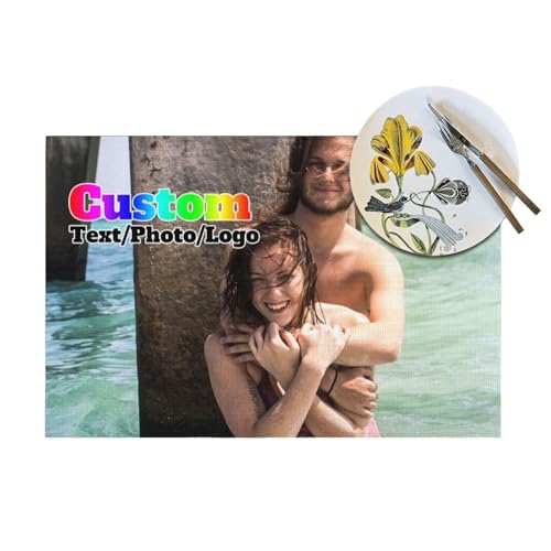 LSDINDF Personalisierte Tischsets, Personalisierbares Tischset Bedrucken mit Foto/Text, Tischset Kinder mit Name, rutschfeste, Hitzebeständig und waschbar. von LSDINDF