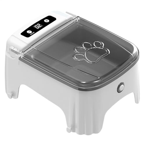 Hundenapf Automatischer Katzenfutterspender | Automatischer zeitgesteuerter Tierfutterspender mit Sensor, elektrischer Futterspender for Trockenfutter, Futternapf for Kätzchen(Gray) von LSDLOUYAQNG
