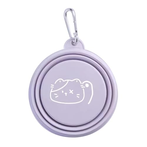 Hundenapf Faltbarer Hundenapf, Faltbare Näpfe for Füttern von Katzen und Hunden, Trinkbegleiter for Outdoor-Abenteuer mit kleinen bis großen Haustieren for Wandern, Reisen und Ausgehen(Lavender) von LSDLOUYAQNG