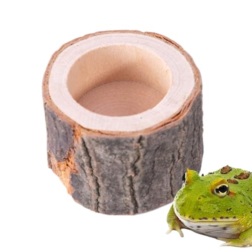 Hundenapf Futternapf for Schildkröten, Wassernapf for Reptilien – Futterbecken im Naturholzdesign, Aquarium-Dekoration, Haustierbedarf for Geckos und Schlangen(L) von LSDLOUYAQNG