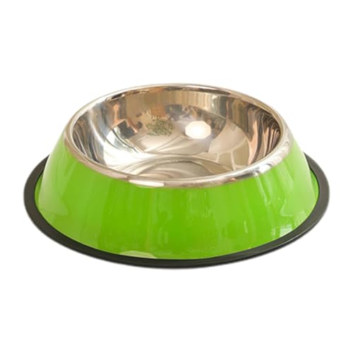 Hundenapf Hundenäpfe aus Edelstahl, rutschfeste Wasser- und Futternäpfe aus Edelstahl for Hunde – Futternapf for Haustiere, Wassernapf for große, mittelgroße und kleine Hunderassen(Green,L) von LSDLOUYAQNG