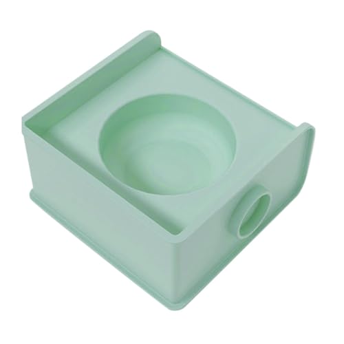 Hundenapf Katzennapfständer | Spleißender Hundenapf - Napfständer for kleine Katzenhunde, erhöhte Katzennäpfe, Katzenzubehör, Haustierkäfignäpfe for Hunde, Welpen(Square cat bowl rack (green)) von LSDLOUYAQNG
