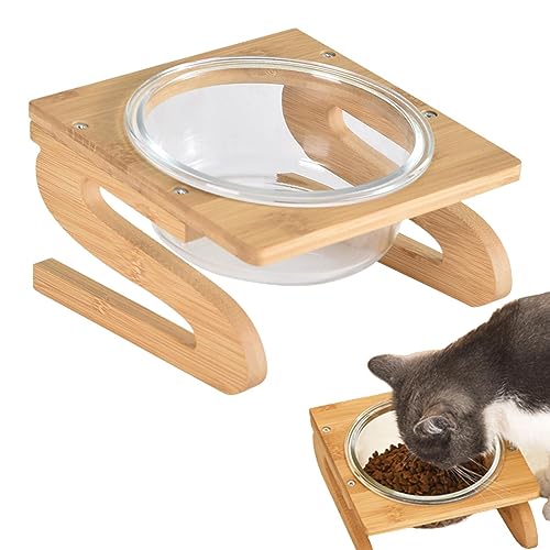 Hundenapf Wassernapf for Katzen – Futter- und Wassernäpfe for Haustiere, erhöhter Futternapf for Katzen, geneigte erhöhte Näpfe for kleine und mittelgroße Haustiere, Katzen und Hunde(13cm) von LSDLOUYAQNG