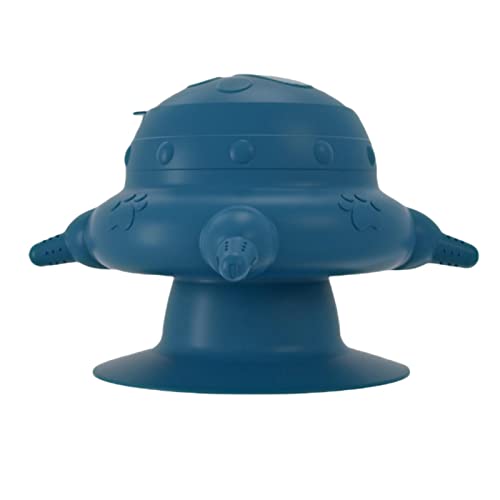 Hundenapf Welpen-Stillstation – Silikon-Stillstation-Futterspender for Welpen, waschbare Welpenflaschen mit 4 Saugern, Stillnäpfe for Milchkätzchen, Kaninchen, Welpen(Navy Blue) von LSDLOUYAQNG