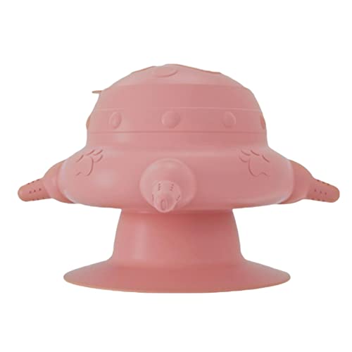 Hundenapf Welpen-Stillstation – Silikon-Stillstation-Futterspender for Welpen, waschbare Welpenflaschen mit 4 Saugern, Stillnäpfe for Milchkätzchen, Kaninchen, Welpen(Pink) von LSDLOUYAQNG