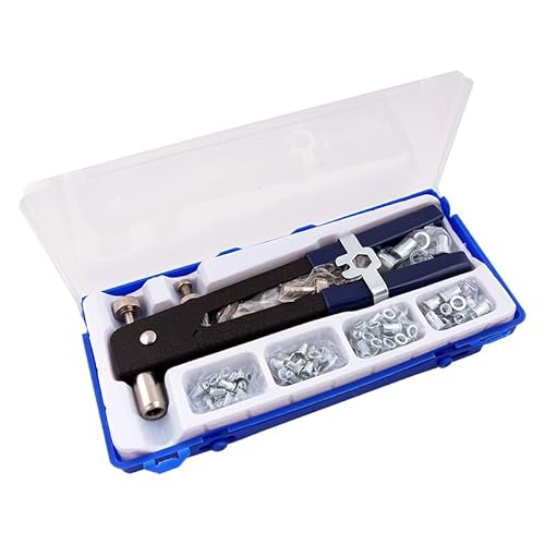 86 Pieces Rivet Pliers Set, Thread Insert Rivet Gun Tool Set with 80 Pieces Rivet Nuts, M3-M8 Mandrel Threaded Rivet Pliers Set Rivet Nut Gun von LSDZHK