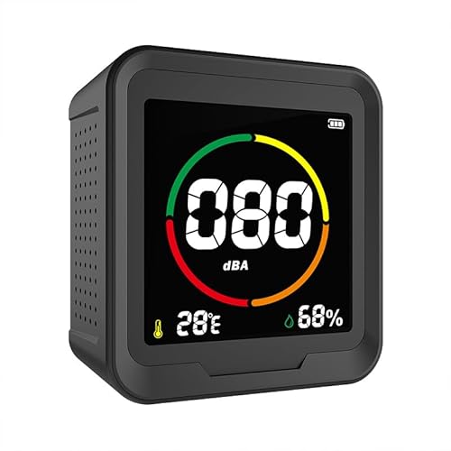 LSENLTY Sound Level Meter for Home, Schallpegelmesser mit 30-110 dB Bereich und LED-Anzeige für Lärm, Temperatur und Luftfeuchtigkeit, Schall-Dezibel-Messgerät für Zuhause LSENLTY Sound Level Meter for Home, Schallpegelmesser mit 30-110 dB Bereich und LED-Anzeige für Lärm, Temperatur und Luftfeuchtigkeit, Schall-Dezibel-Messgerät für Zuhause von LSENLTY