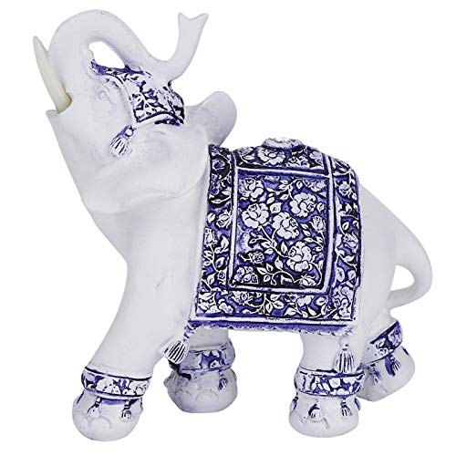 LSFYYDS Tierische Elefantenstatue Dekoration, Reichtum Glückselefant Figur, Glückselefant Figur Home Office Dekor (Blau-weißes Porzellan im Großformat:) von LSFYYDS