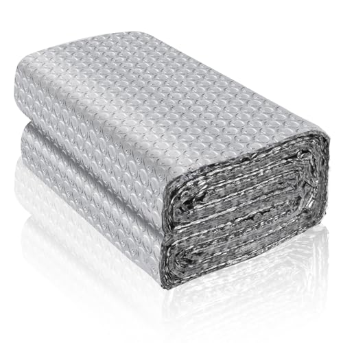 Isolierfolie Dämmfolie Doppelseitige Aluminiumfolie Isolierung Dachisolierung Reflektierende Isolierungsfolie geeignet für Wärmedämmung Wärmehaltung Wärmeschutzfolie (3m×60cm) von LSGCQ