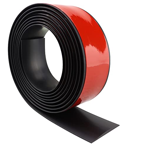 Übergangprofil selbstklebend Boden Übergangsleiste flach Vinyl Abdeckleiste für Fußböden Bodenleiste Laminat (300×5cm, schwarz) von LSGCQ
