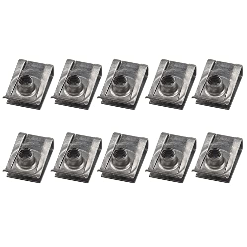 10 Stück Gewinde Clip Mutter, M4 M5 M6 M8 Blechmutter Edelstahl Schnappmutter U-Typ Klemmmuttern Spire Clips Lug Nuts Befestigungen Panel Blechmuttern Clips für Auto Motorader 10 Stück Gewinde Clip Mutter, M4 M5 M6 M8 Blechmutter Edelstahl Schnappmutter U-Typ Klemmmuttern Spire Clips Lug Nuts Befestigungen Panel Blechmuttern Clips für Auto Motorader von LSGGTIM