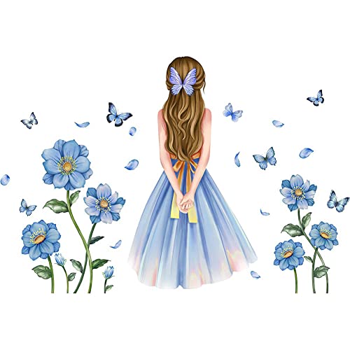 2PCS Mädchen Wandtattoo Aufkleber, Mädchen Inspirierendes Zitat Wall Sticker Blumen Schmetterling Ballerina Mädchen Löwenzahn Wandsticker für Schlafzimmer Kinderzimmer Hintergrund Wanddeko,30cmx90cm 2PCS Mädchen Wandtattoo Aufkleber, Mädchen Inspirierendes Zitat Wall Sticker Blumen Schmetterling Ballerina Mädchen Löwenzahn Wandsticker für Schlafzimmer Kinderzimmer Hintergrund Wanddeko,30cmx90cm von LSGGTIM