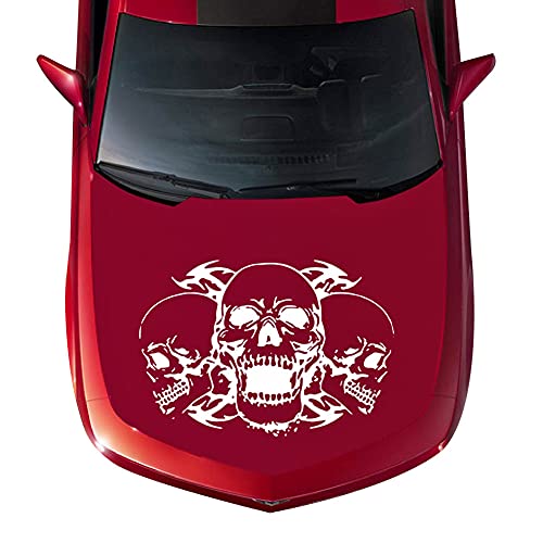 Auto Schädel Autoaufkleber, Totenkopf Aufkleber Auto Motorhaube Aufkleber Heckscheibe Sticker Auto Aufkleber Skull Autoaufkleber Autoaufkleber Tattoo für Auto LKW Wohnwagen- 60cmx39cm von LSGGTIM