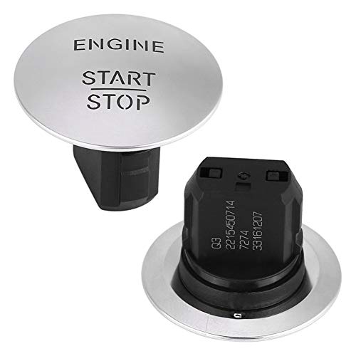 Auto Startknopf Abdeckung,LSGGTIM Auto-Motor-One-Button-Startknopf,Car Start Engine Stop Button Cover Auto Startknopf Abdeckung,Kompatibel Mit Mercedes Modell W164 W205 W212 W213 W221 Serie,Silber Auto Startknopf Abdeckung,LSGGTIM Auto-Motor-One-Button-Startknopf,Car Start Engine Stop Button Cover Auto Startknopf Abdeckung,Kompatibel Mit Mercedes Modell W164 W205 W212 W213 W221 Serie,Silber von LSGGTIM