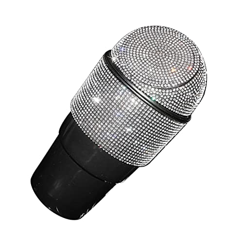 Diamond Auto Mülleimer, Glitzer Mülleimer Bling Bling Strass Abfalleimer Wasserdichte Aufbewahrungsbox Universal Auto Wasserbecherhalter Mülleimer für Auto Büro Schlafzimmer, 9.7cmx9.7cmx20cm von LSGGTIM