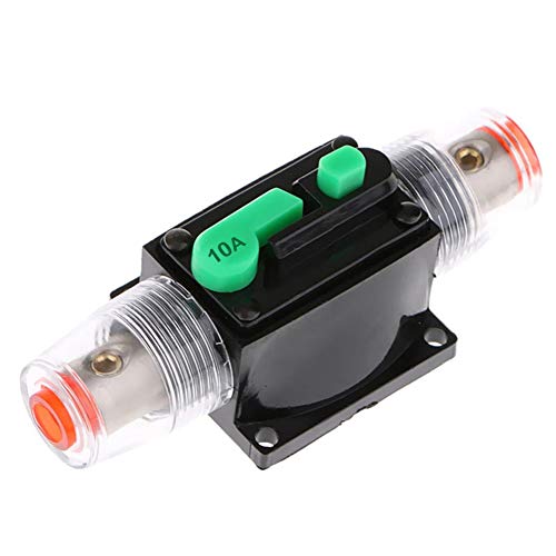 LSGGTIM 10A Leistungsschalter mit Manueller Reset 12V-24V DC Auto Audio Inline Leistungsschalter Sicherungsblock für Auto Motor Car Marine Boot Audio Solar Wechselrichtersystem Schutz von LSGGTIM