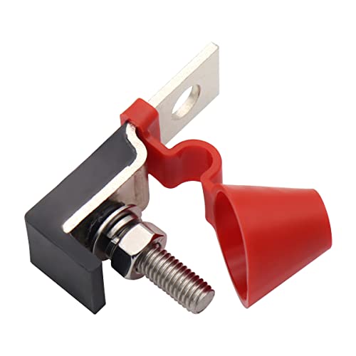 LSGGTIM Terminal Sicherungsblock, 250A 58V Terminal Mount Fuse Block Kit mit Einzelbolzen Klemmenmontage Stromverteilungs Klemmblock Isolierter Sicherungshalter mit Sicherung für Boot LKW Wohnmobil von LSGGTIM