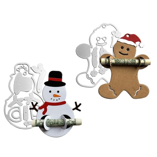 Stanzschablonen Weihnachtsmann, Metall Stanzbögen Stanzrahmen Schablone Schneemann Weihnachtsmann Weihnachtskartenhalter Prägeschablone Stifthalter Stanzschablonen für Scrapbooking Papierkarten von LSGGTIM