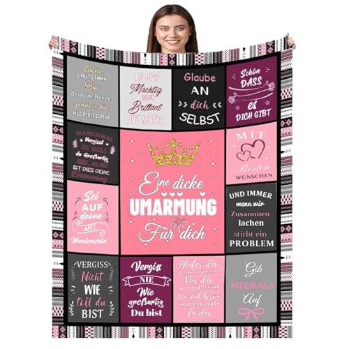 Beste Freundin Geschenke,Inspirierend Umarmung Decke Geschenk für FreundinGeburtstag,Beste Freundin Geschenke,Personalisierte Geburtstag Weihnachtengeschenk für Freundin Frauen Schwester kollegin Mama von LSGXZS