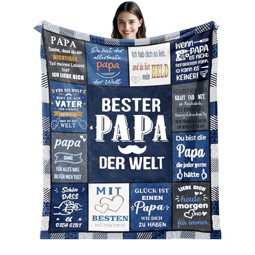 LSGXZS Geschenke Kuscheldecke Decke für Papa,Personalisierte Geschenke Decke zum Vatertaggeschenk für Bester Papa,Weihnachten Thanksgiving Geburtstagsgeschenk für Vater LSGXZS Geschenke Kuscheldecke Decke für Papa,Personalisierte Geschenke Decke zum Vatertaggeschenk für Bester Papa,Weihnachten Thanksgiving Geburtstagsgeschenk für Vater von LSGXZS