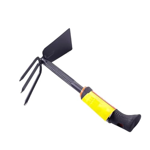 2-in-1 Garde Grubber, Doppelkopf-Handfräse mit Gummigriff, Jäten, Graben und Säen von LSHBGV